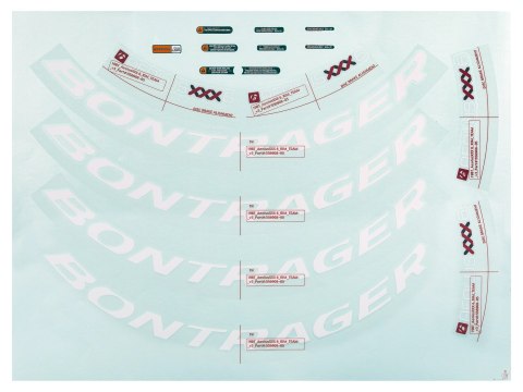 Bontrager Wheelsystem Replacement Aeolus XXX 6 Decals Biały/Czerwony