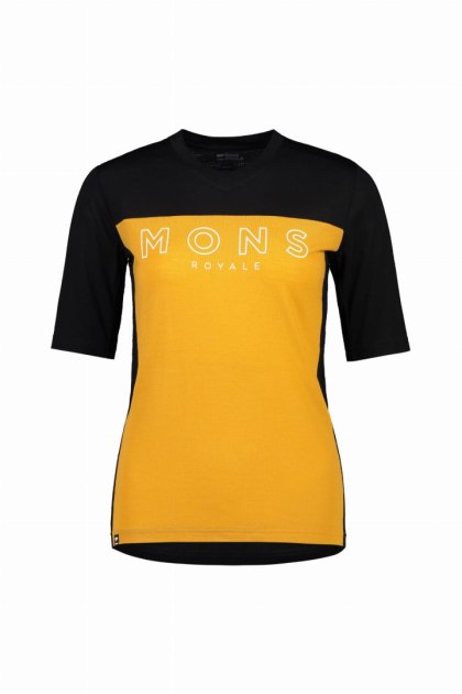 Koszulka Mons Royale OL Black Gold Damska (XS)