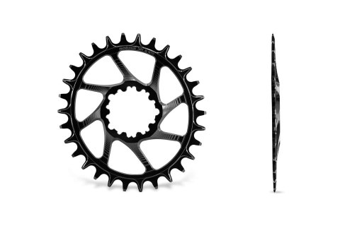 Zębatka Garbaruk SRAM GXP/DUB DM Oval 28T Boost Czarna