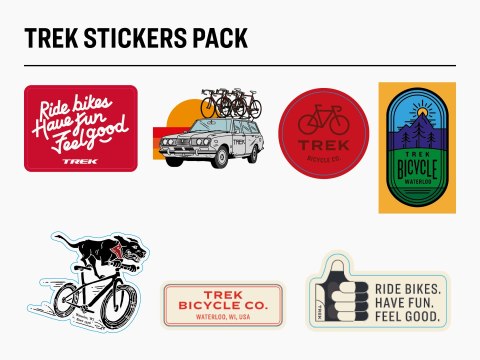 Trek Sticker Sticker Pack Biały/Czerwony 2024 Trek Sticker Sticker Pack Biały/Czerwony 2024
