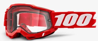 Gogle Rowerowe 100% Accuri 2 Enduro Moto Red (Szyba Przezroczysta Podwójna)