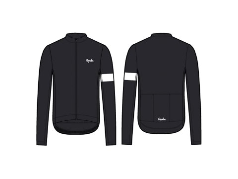 Jersey Rapha 24 Core Thermal Long Sleeve XX-Large Black Jersey Rapha 24 Core Thermal Long Sleeve XX-Large Black