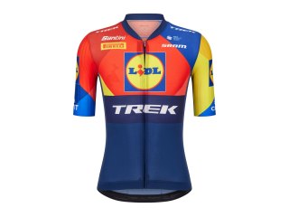 Jersey Santini Trek Team Medium Blue/Yellow