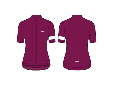 Koszulka Rapha 25 Core lekka damska M fioletoworóżowa/biała Koszulka Rapha 25 Core lekka damska M fioletoworóżowa/biała