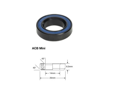 Łożysko sterowe Enduro Angular Contact ACB Mini 276442 BO 14,2x25x6,5 (45x45) Trek Speed Concept łożysko górne sterów