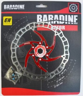 Tarcza hamulcowa DB-07,czerwona,180 mm BARADINE